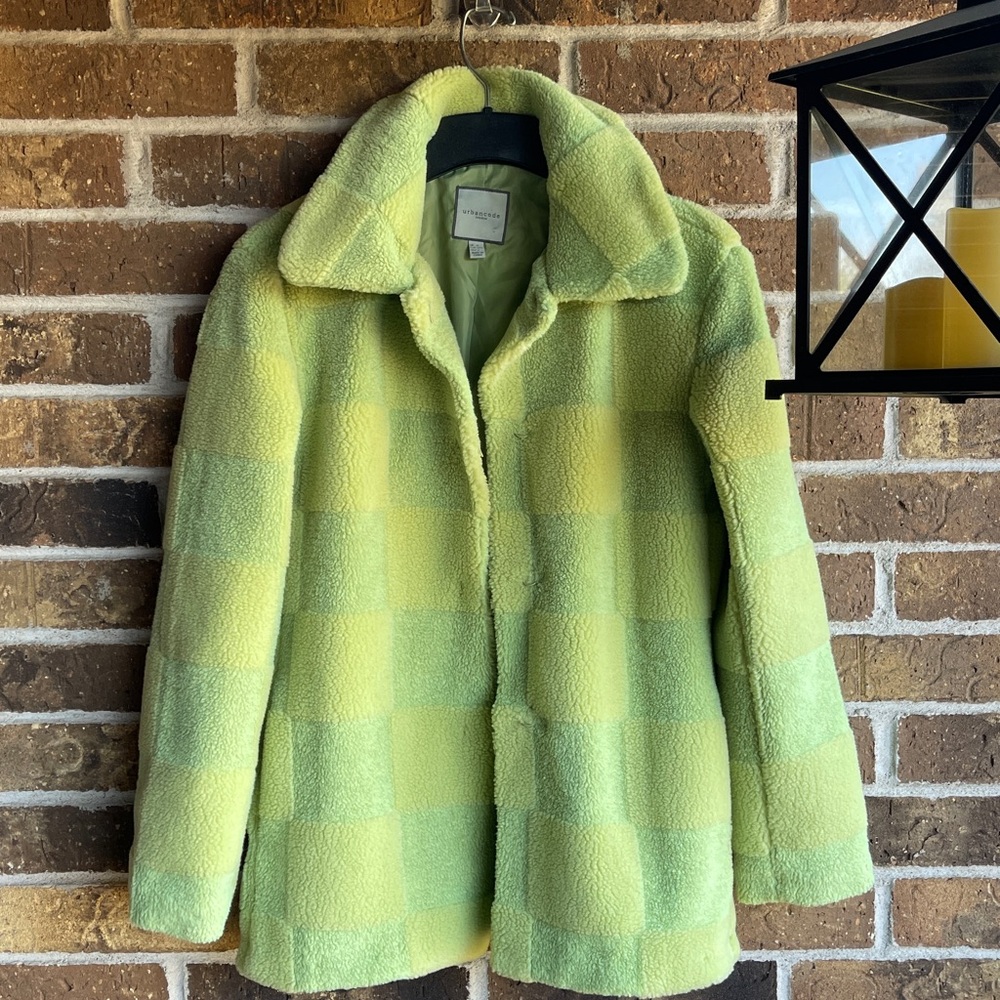 URBANCODE
URBAN CODE CHECKED BORG JACKET IN LIME GREEN - Picture 5 of 11